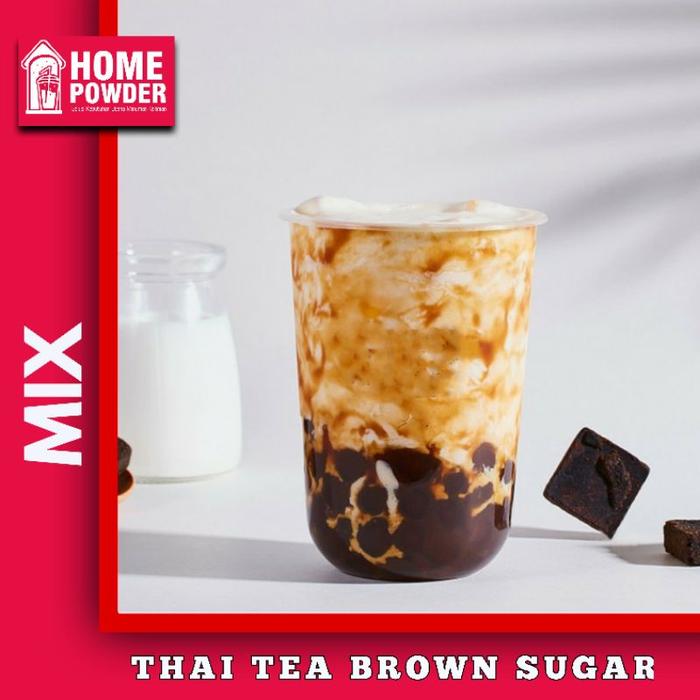Bubuk Minuman Thai Tea Brown Sugar 1kg Minuman Thai Tea Gula Merah Cocok untuk Usaha Minuman Boba