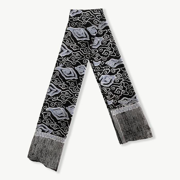 BATIK SALMA Syal Scarf Batik Motif Mega Mendung - Hitam