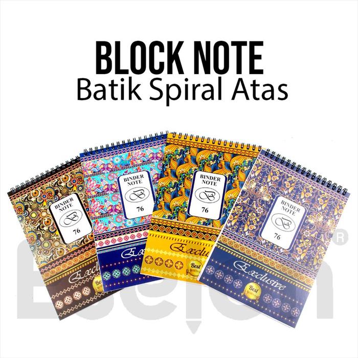 Block Note Batik Spiral Atas 14.5*21.5cm / Notebook Garis