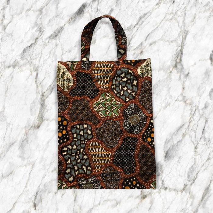 Tote bag / Tas batik / Tas Belanja kain batik GO GREEN (bisa dicuci) - 9