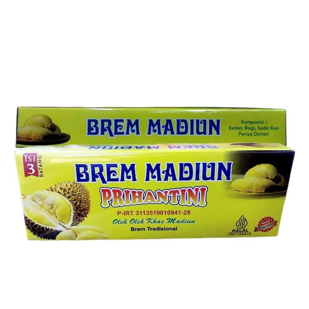 Brem Durian Prihatini Khas Madiun Isi 3 Batang Sedang Oleh Oleh Brem Tradisional Food